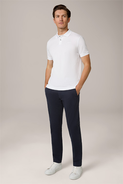 Paolos Cotton Polo Shirt in White