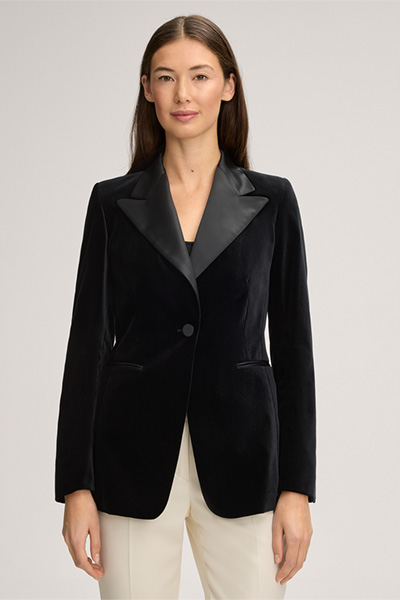 Velvet Blazer in Black