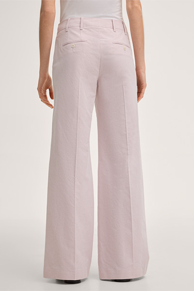 Pantalon palazzo en coton rose