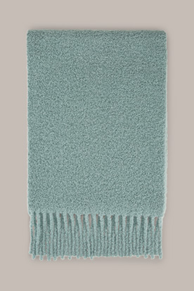 Alpaca Bouclé Scarf in Light Blue