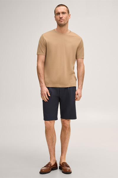 Mène à la page produit « Short en coton mélangé Scrivo bleu marine »