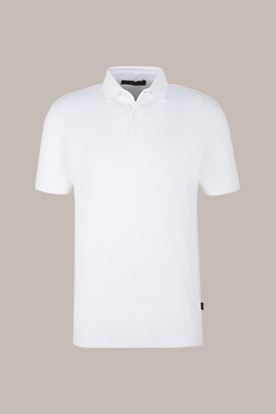 Floro Cotton Polo Shirt in White