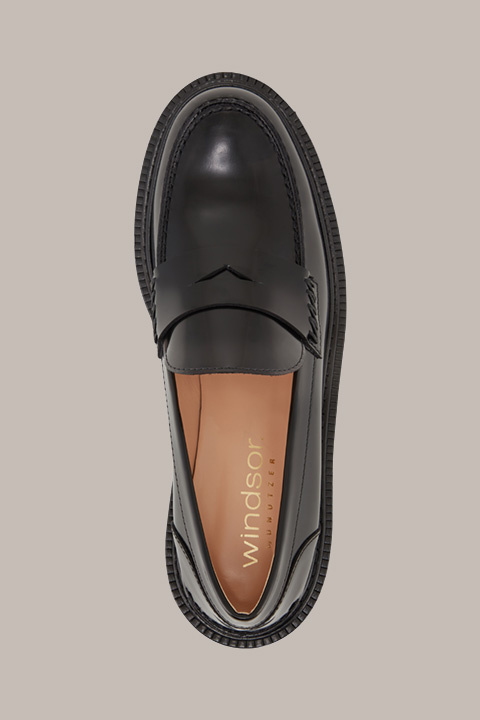 Nappa Calf Leather Loafers by Unützer in Black
