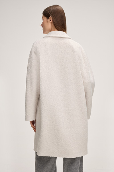 Alpakamix-Eggshape-Mantel in Creme