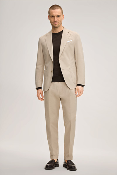 Strick-Pullover Nando mit Cashmere und Seide in Braun