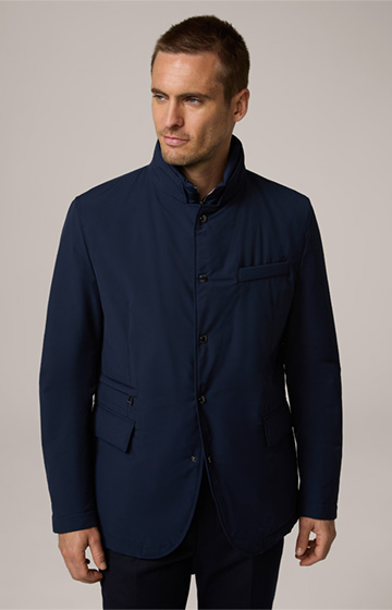 Mondo Virgin Wool Blend Jacket with Storm System in Navy