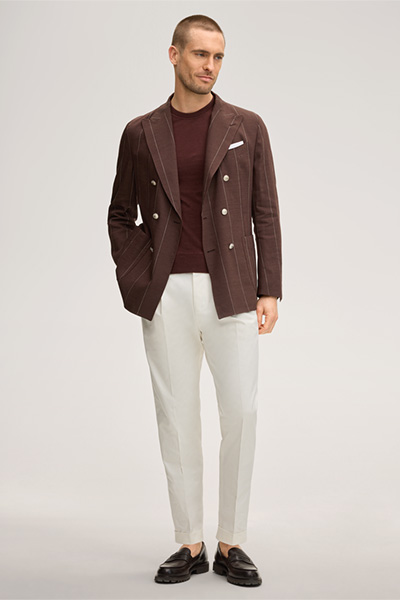 Strick-Shirt Cashmilo mit Cashmere und Seide in Bordeaux Rot