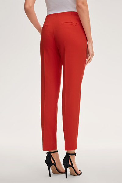 Crêpe-Anzug-Hose in Rot