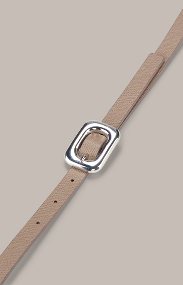 Nappa Leather Belt in Taupe