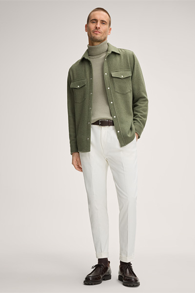 Ozzano Cashmere Overshirt in Olive