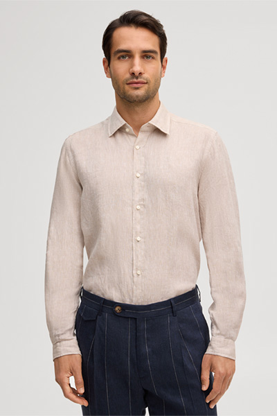 Leinen-Hemd Lapo in Beige