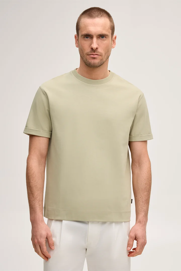 Führt zu Produktdetailseite „Baumwollmix-T-Shirt Sivo in Oliv"