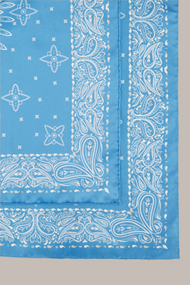 Silk Scarf in a Blue Pattern