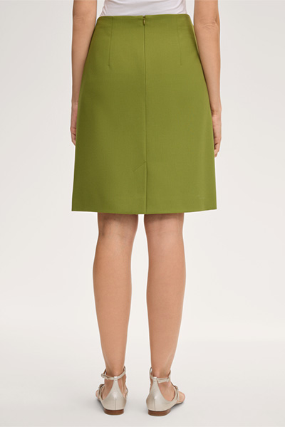 Crêpe Boot Skirt in Green
