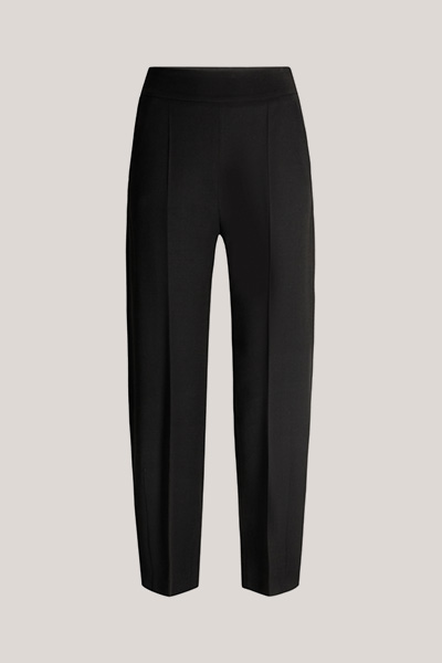 Pantalon de tailleur en crêpe, en noir
