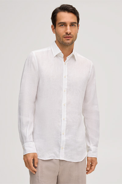 Lapo linen shirt in white