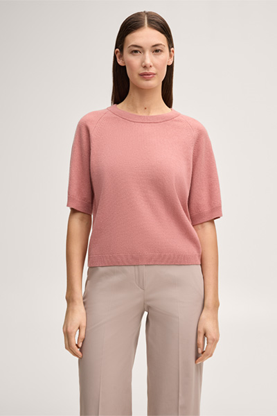 Pink cashmere T-shirt