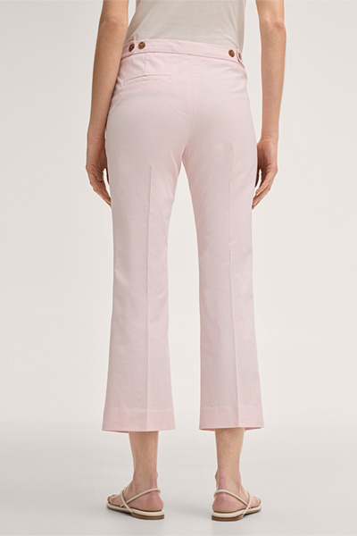 Pantalon chino en coton stretch couleur rose