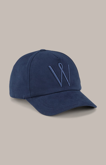 Casquette en coton, en bleu marine