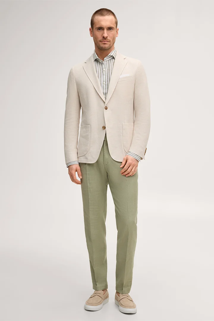 Führt zu Produktdetailseite „Leinenmix-Sakko Giro mit Baumwolle in Ecru"