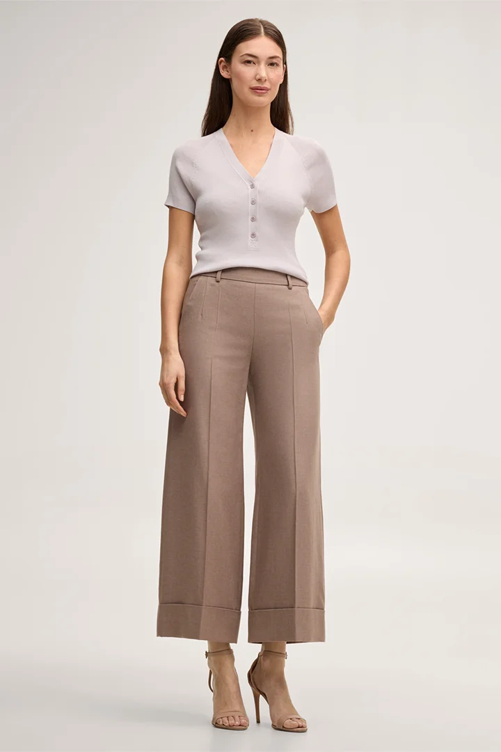 Führt zu Produktdetailseite „Seiden-Baumwollmix-T-Shirt in Beige"