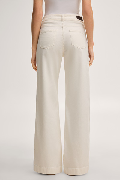 Führt zu Produktdetailseite „Five-Pocket-Palazzo Jeans in Ecru"