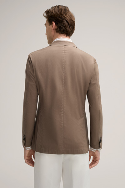 Baristo Cotton Blend Double-breasted Modular Suit in Taupe