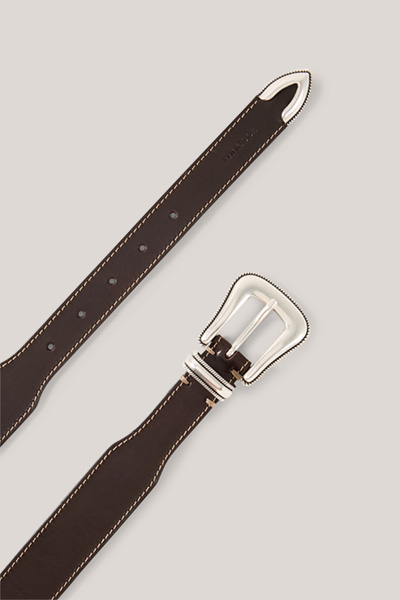 Ledergürtel in Dunkelbraun