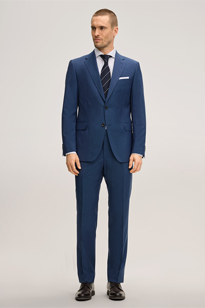 Schurwoll-Anzug Sera Sole in Blau meliert