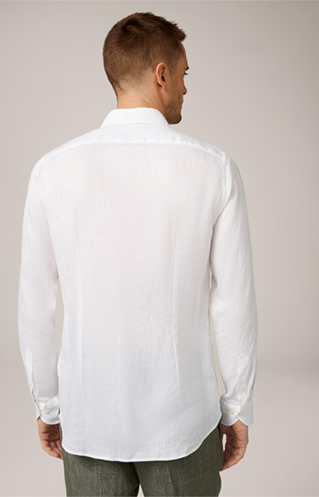 Leinen-Hemd Lapo in Weiß meliert