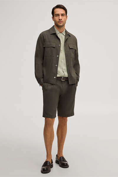 Ovada linen shirt in light green