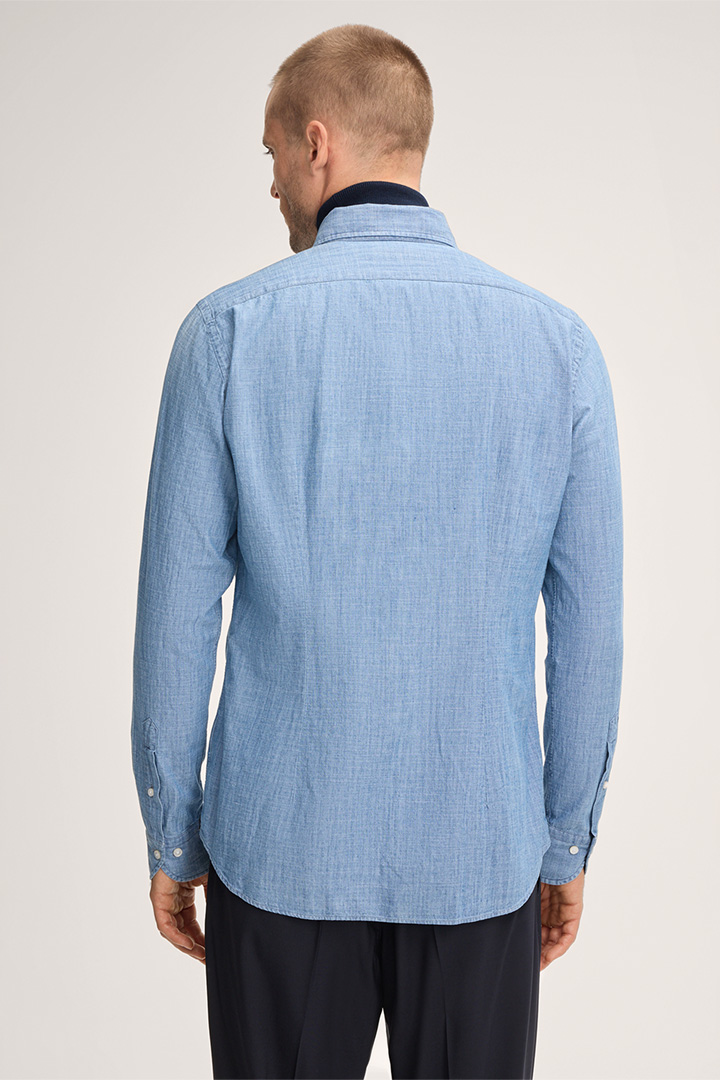 Lano Cotton Shirt in Denim Blue