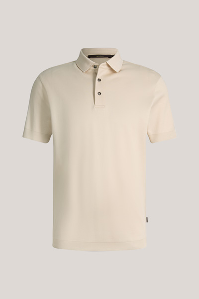Baumwoll-Polo Floro in Beige