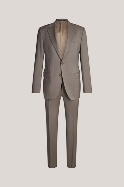 Costume en laine vierge Sera Sole, couleur taupe