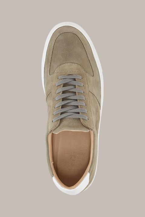 Flat Breeze Sneakers by Ludwig Reiter in Olive/White