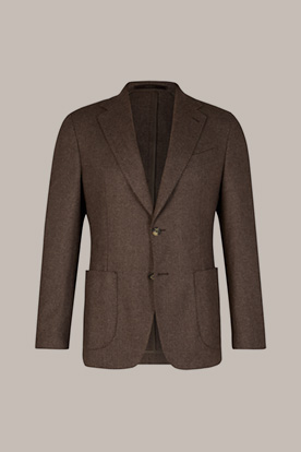 Giorno Wool Blend Modular Jacket with Cashmere in Brown