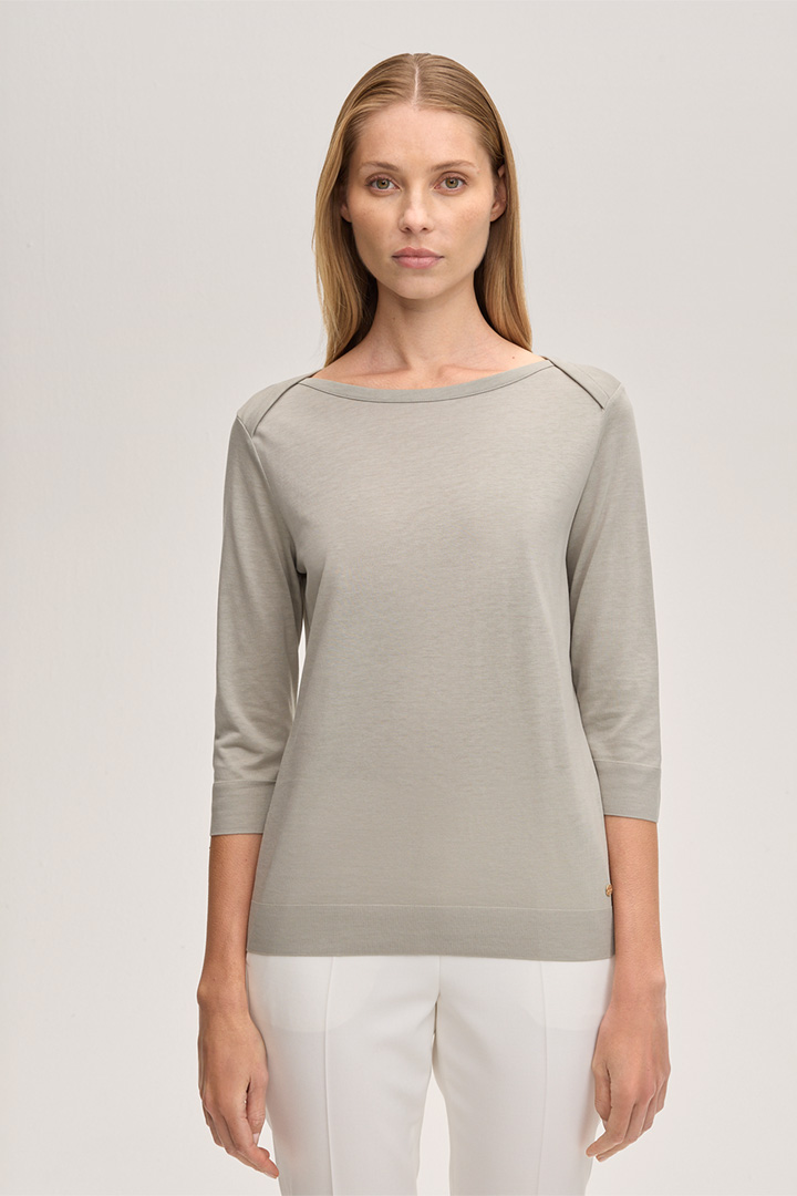 Führt zu Produktdetailseite „Lyocell-Baumwoll-Shirt in Beige"