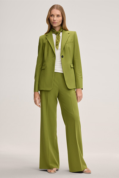 Crêpe Marlene Trousers in Green