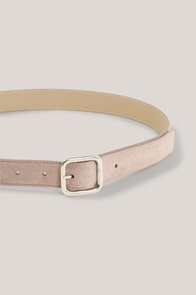 Suede belt in taupe