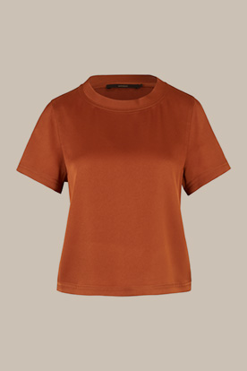 Crêpe-Blusen-Shirt in Kupfer