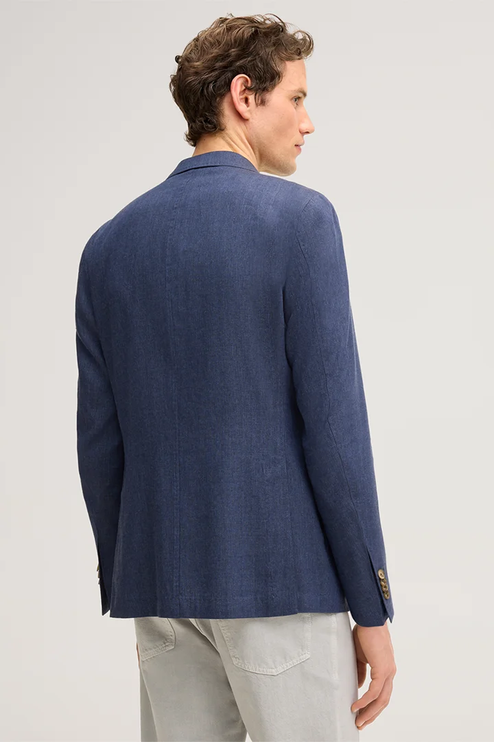 Giro Modular Jacket in a Wool Blend with Linen in Blue