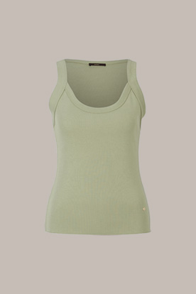 Tencel Cotton Ribbed Top in Sage