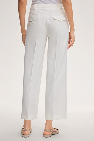 Crêpe-Culotte-Hose in Ecru