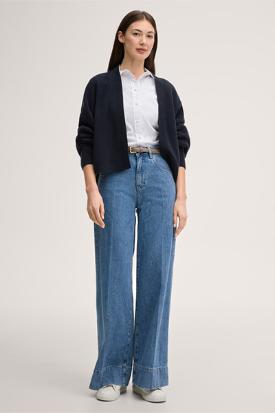 Cashmere-Cape in Navy