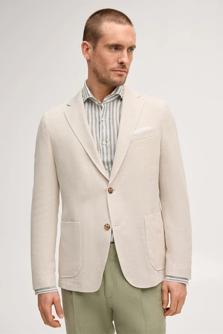 Führt zu Produktdetailseite „Leinenmix-Sakko Giro mit Baumwolle in Ecru"