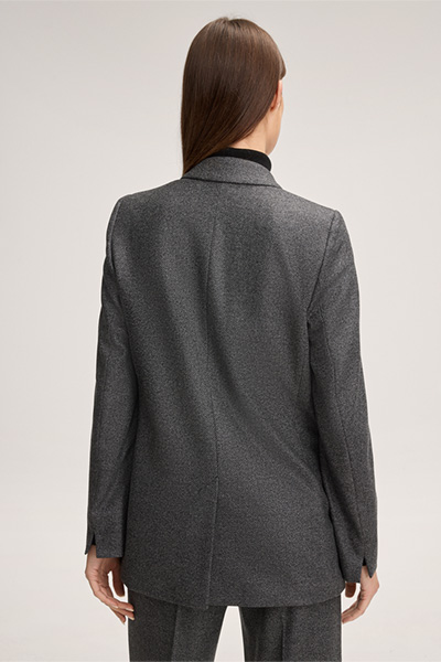 Woll-Doppelreiher-Blazer in Anthrazit