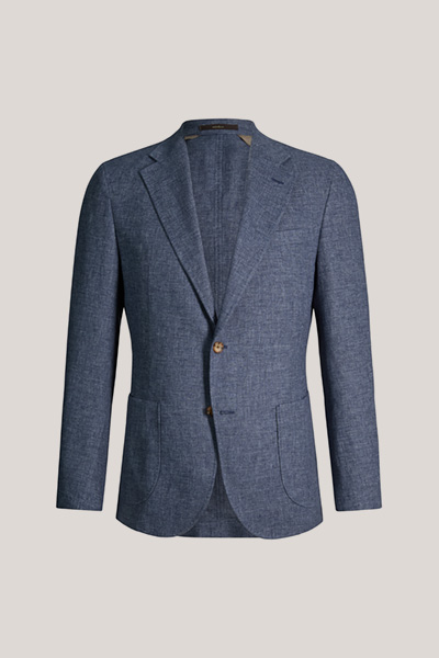 Leinenmix-Sakko Giro in Navy