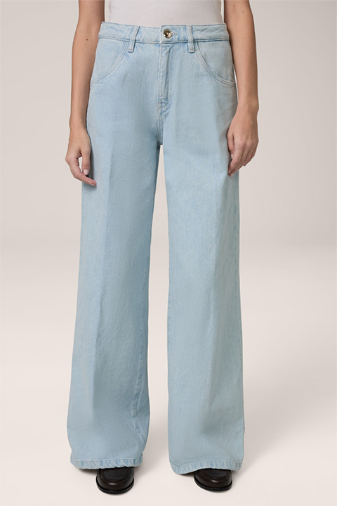 Marlene-style Jeans Trousers in Light Denim Blue