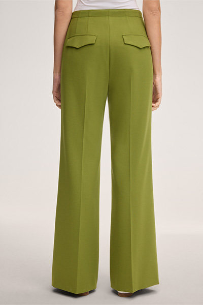 Crêpe Marlene Trousers in Green