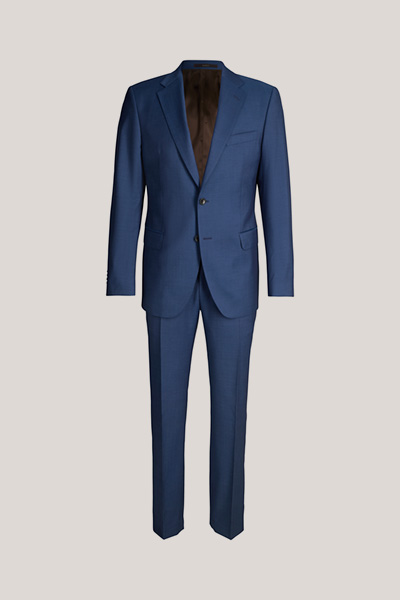 Schurwoll-Anzug Sera Sole in Blau meliert